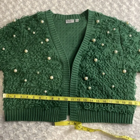 Mighty Fine loop & pearl cardigan-  see measurements for sizing! Gorgeous❤️ - Picture 8 of 10